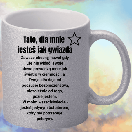 Prezent na Dzień Ojca – kubek z sercem i sentymentalnym tekstem