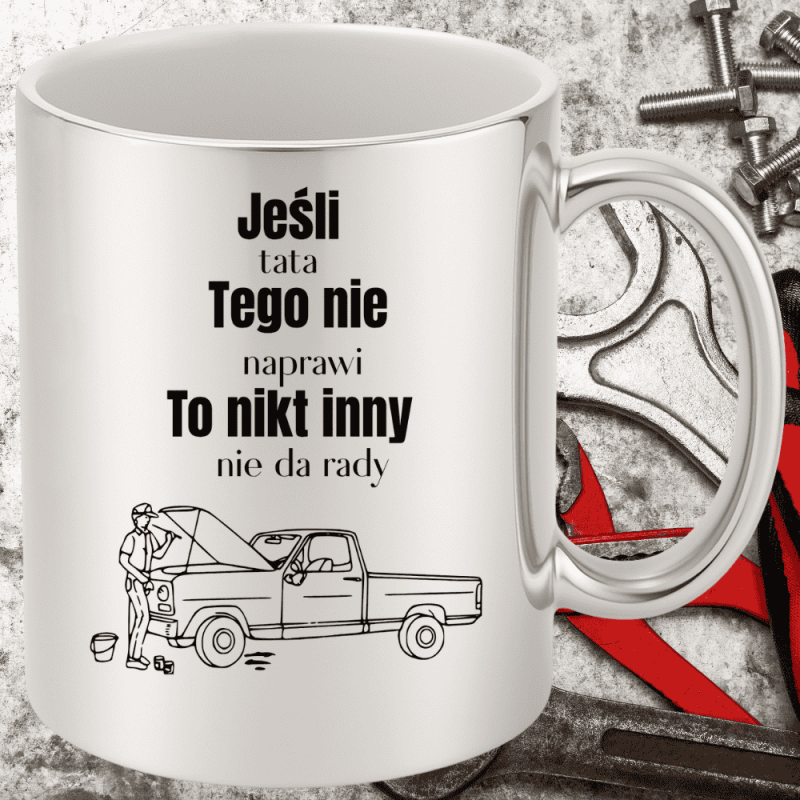 Kubek dla ojca mechanika – zabawny prezent dla króla warsztatu