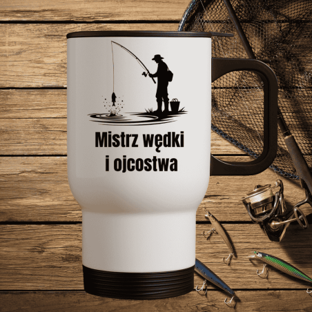 Kubek z grafiką wędkarską – prezent na Dzień Ojca dla wędkarza