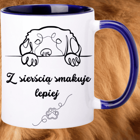 Kubek ceramiczny do kawy z napisem dla miłośniczki psów