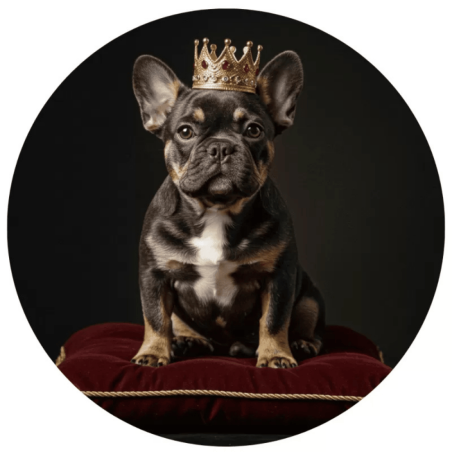 Podkładka pod mysz Buldog Francuski – dekoracyjna, okrągła