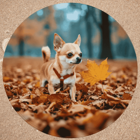 Podkładka pod mysz z Chihuahua – okrągła, designerska