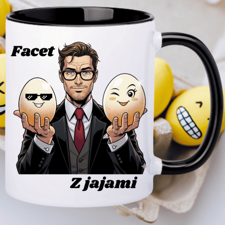 Kubek z humorem Facet z Jajami – śmieszny upominek dla niego