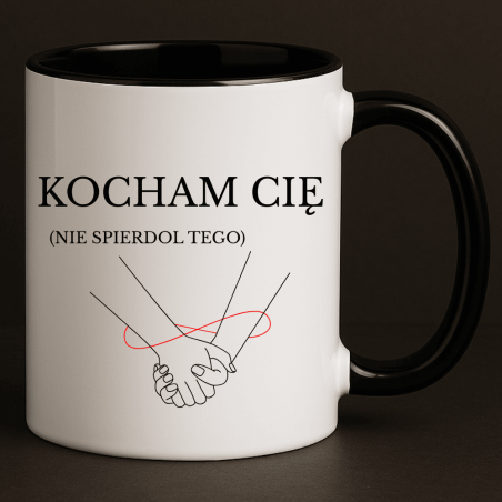 Kubek na Dzień Chłopaka - Śmieszny prezent z nadrukiem i napisem ''Kocham Cię''