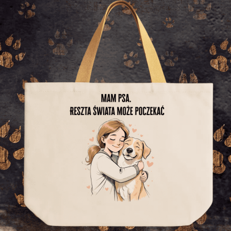 Wielorazowa torba płócienna na zakupy – dla miłośników psów