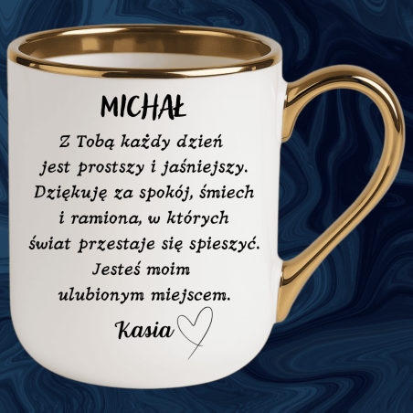 Kubek z dedykacją dla chłopaka – „Z Tobą każdy dzień lepszy”