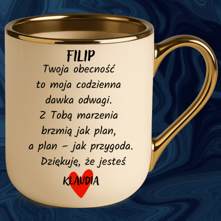 Kubek dla chłopaka – miłosny napis, idealny prezent
