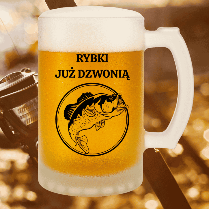 Kufel dla Wędkarza z Nadrukiem - Prezent "Rybki Już Dzwonią" Kufel dla Wędkarza z Nadrukiem - Prezent "Rybki Już Dzwonią"