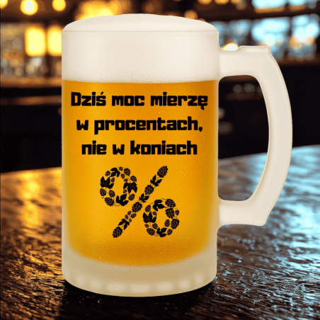 Kufel do piwa dla fana motoryzacji – „Dziś moc mierzę w procentach, nie w koniach”