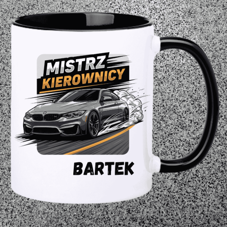 Kubek z nadrukiem dla kierowcy „Mistrz kierownicy" personalizowany