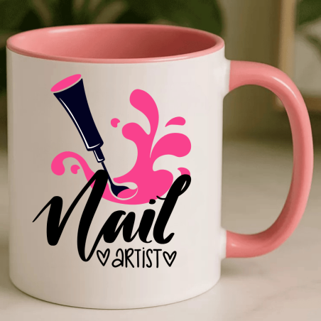 Must-have w salonie beauty kubek z wybraną grafiką dla stylistki paznokci