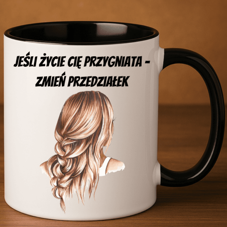 Unikalny upominek do salonu fryzjerskiego kubek dla fryzjerki z twoim pomysłem