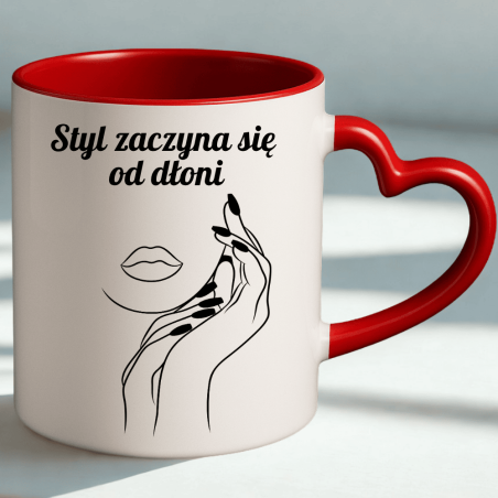 Beauty klimat przy kawie kubek z możliwością wyboru grafiki dla kosmetyczki