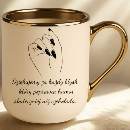 Gdy kreatywność potrzebuje chwili oddechu kubek dla stylistki paznokci twój pomysł na prezent
