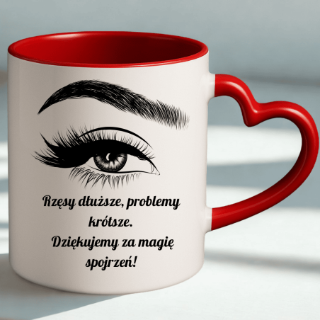 Dla stylistów z charakterem kubek dla stylistki rzęs miły gest wdzięczności