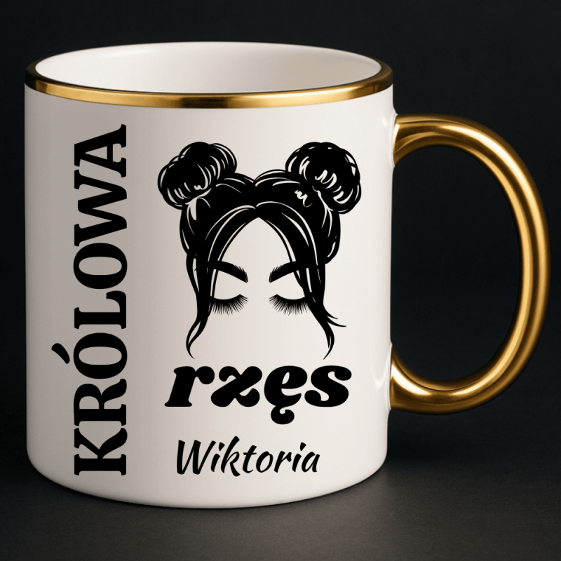 Dla kobiet, które tworzą piękno kubek z wybraną grafiką dla stylistki rzęs Dla kobiet, które tworzą piękno kubek z wybraną grafiką dla stylistki rzęs