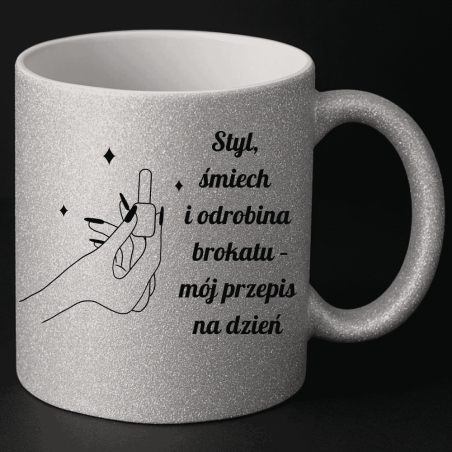 Idealny prezent dla manicurzystki kubek brokatowy dla stylistki paznokci