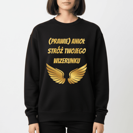 Elegancka Czarna bluza dresowa dla koleżanki z branży beauty do personalizacji