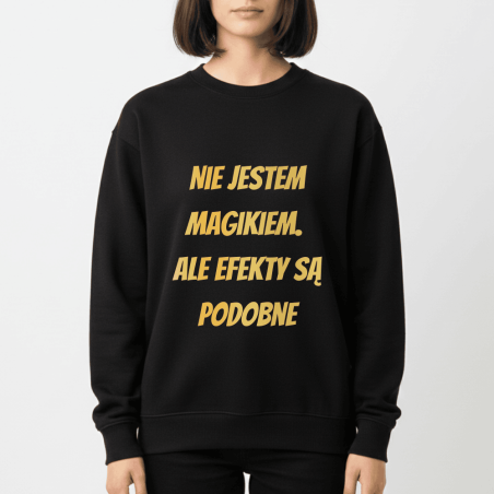 Makijażystka w swoim stylu bluza czarna z własnym projektem