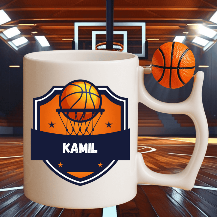 Kubek dla koszykarza z imieniem – personalizowany prezent sportowy