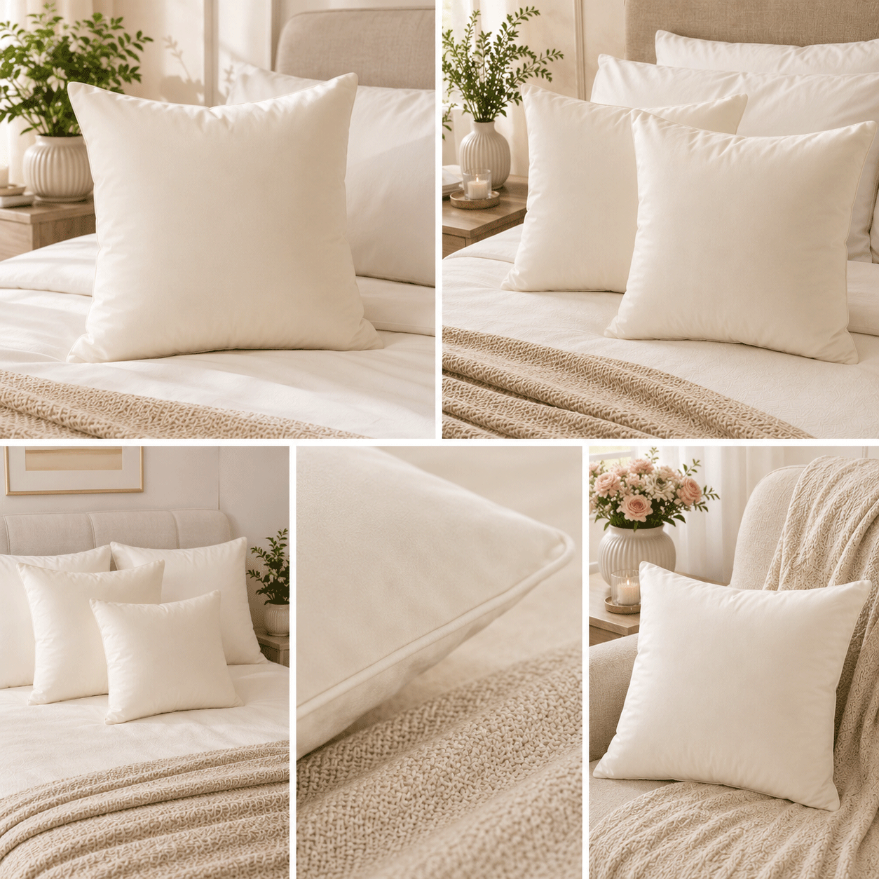 Poduszka puchowa 65x65 poszycie 100% bawełna