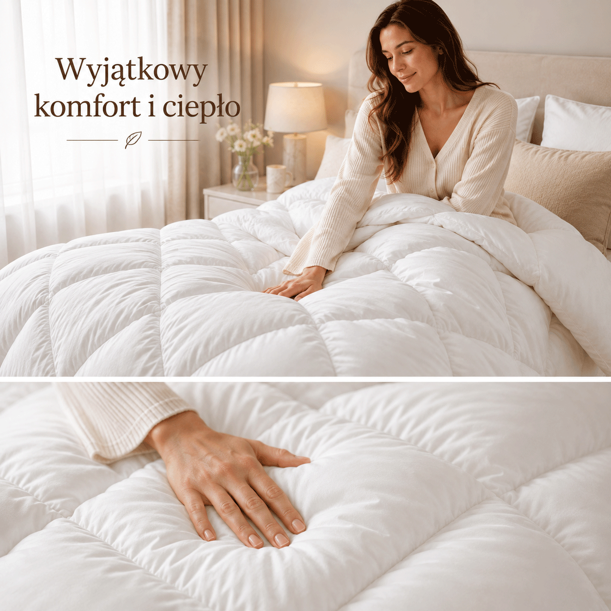 Gruba kołdra zimowa 200x240 500 g m2